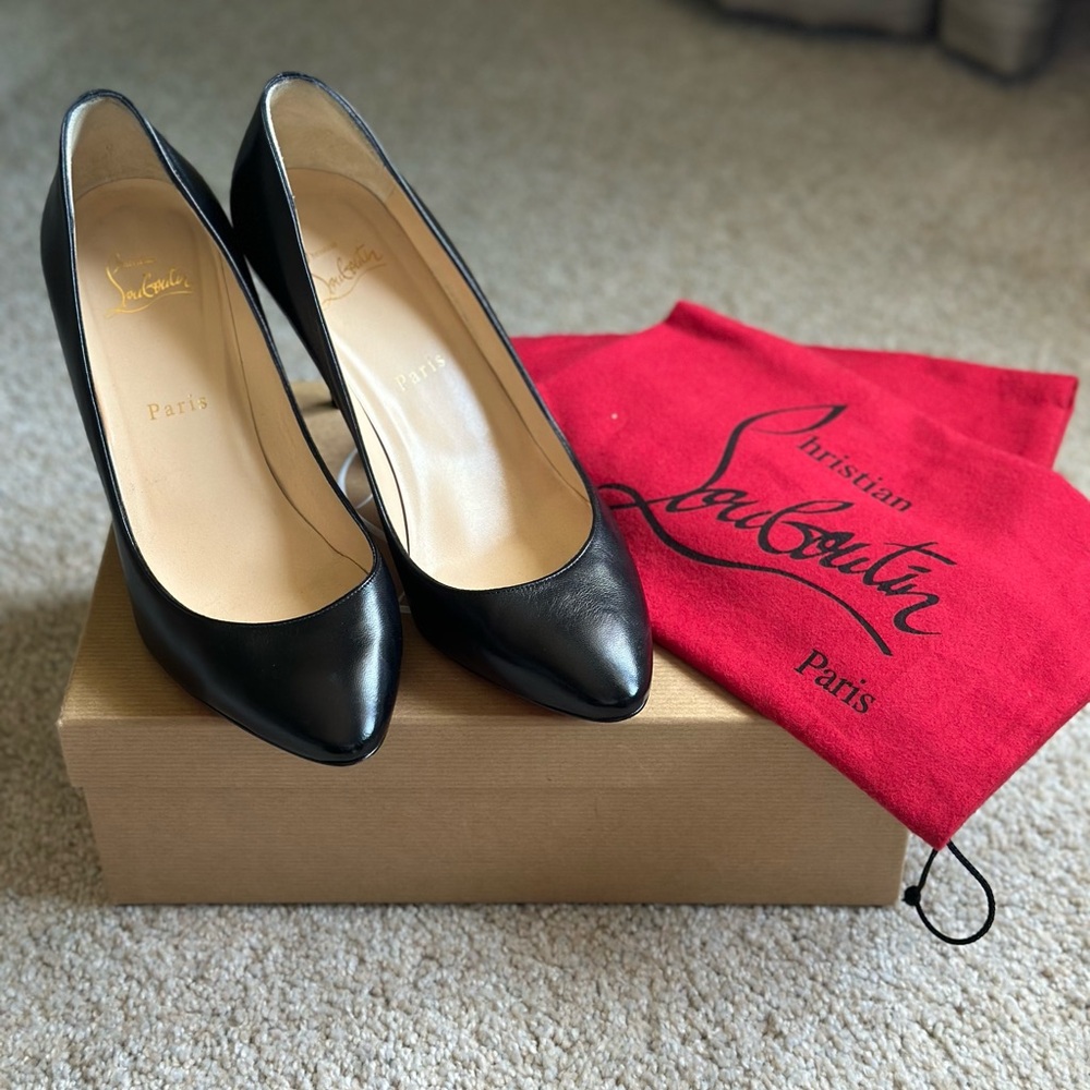 Christian Louboutin Eloise Classic Black leather Pump 85mm
